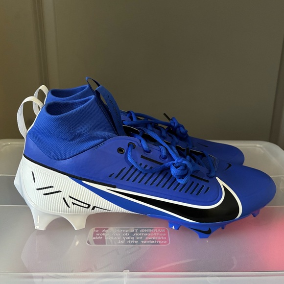 NEW Mens Nike Vapor Edge Pro 360 2 Hyper Royal Blue/Black Football Cleats Sz 14 - Picture 1 of 5